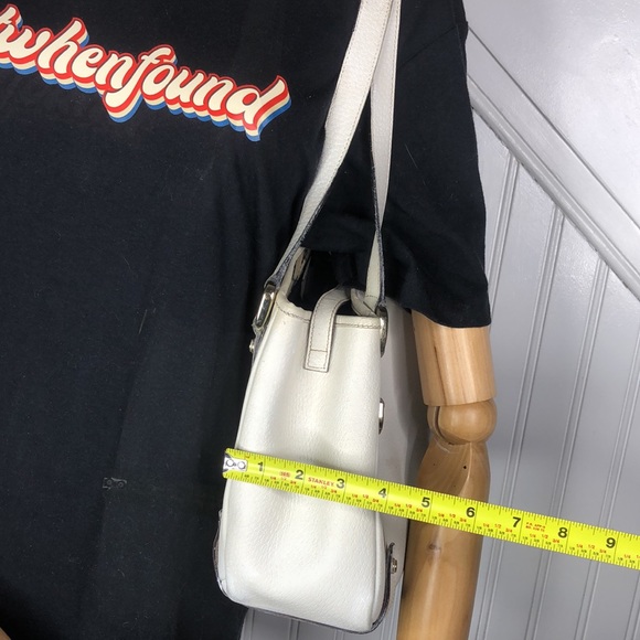 GUCCI Abbey D Ring White Leather Shoulder Bag Tote Vintage Authentic Dust Bag - Picture 12 of 17